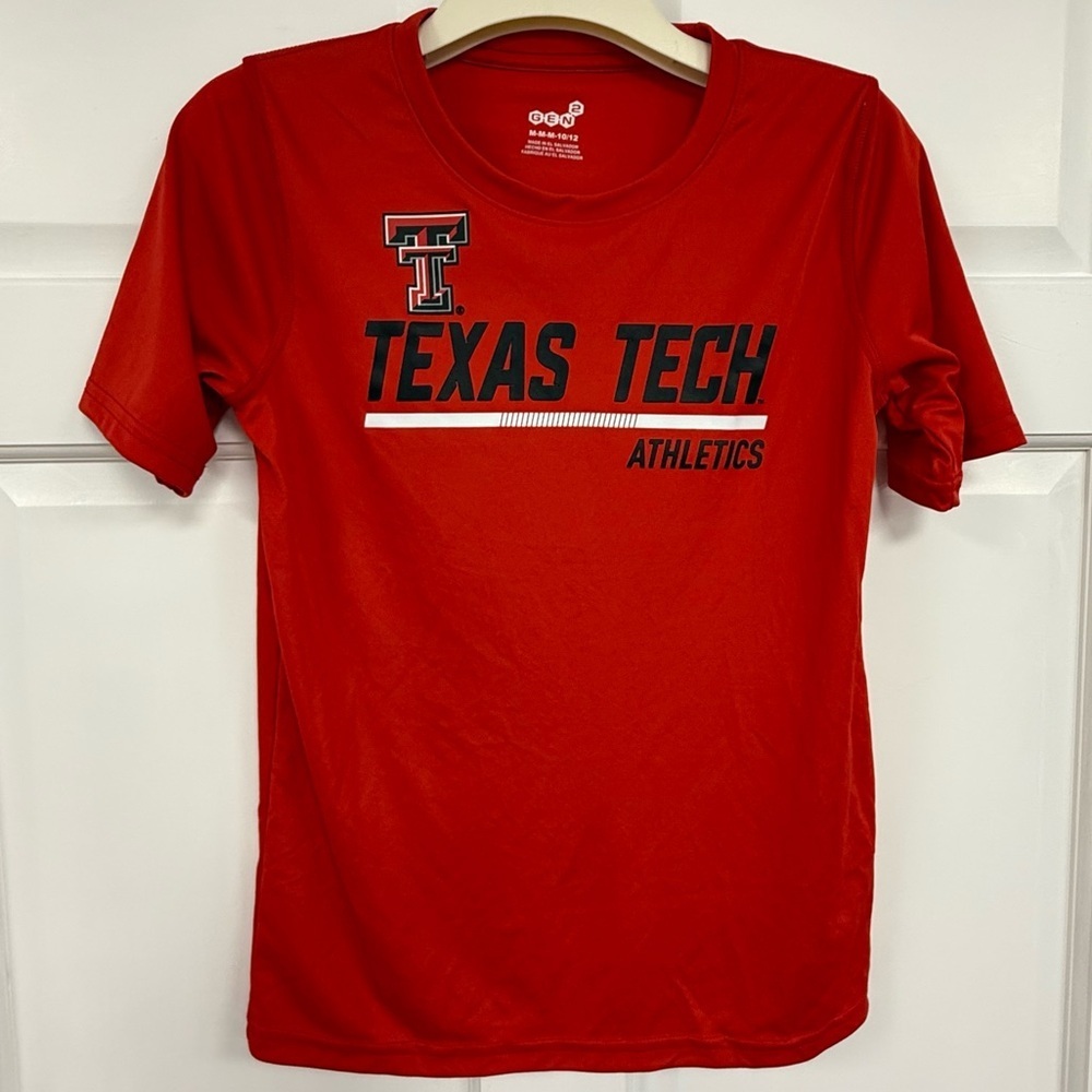 NWT Texas Tech Red Raiders Performance T-shirt Youth M 10/12 Red Gen 2 Athletics